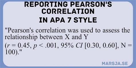 how to write a correlation in apa format