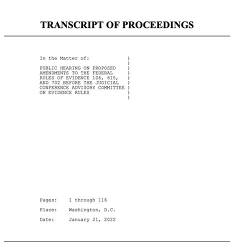 how to write a court transcript