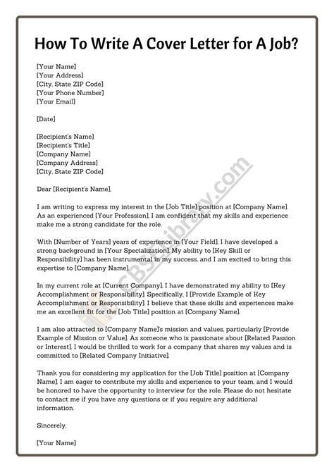 How To Write A Cover Letter And Examples