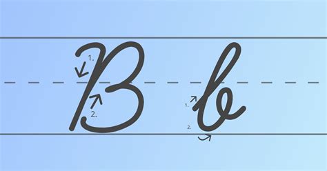 how to write a cursive b