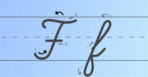 how to write a cursive uppercase f