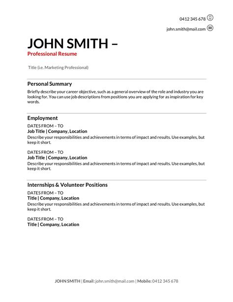 how to write a cv pdf for a job