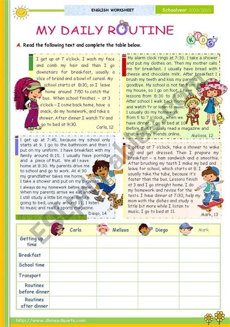 How To Write A Daily Routine In English