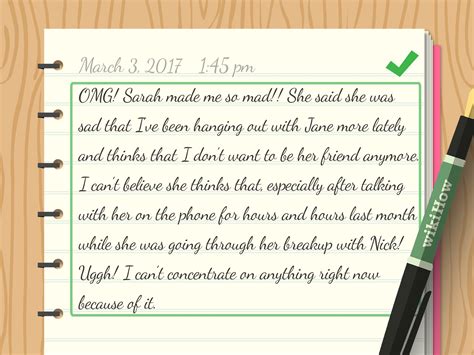 how to write a diary entry format