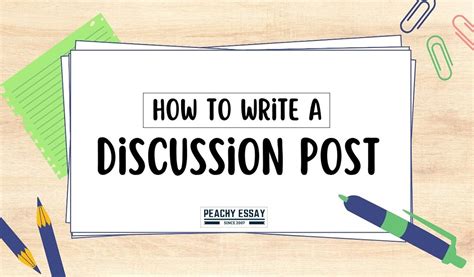 how to write a discussion post template