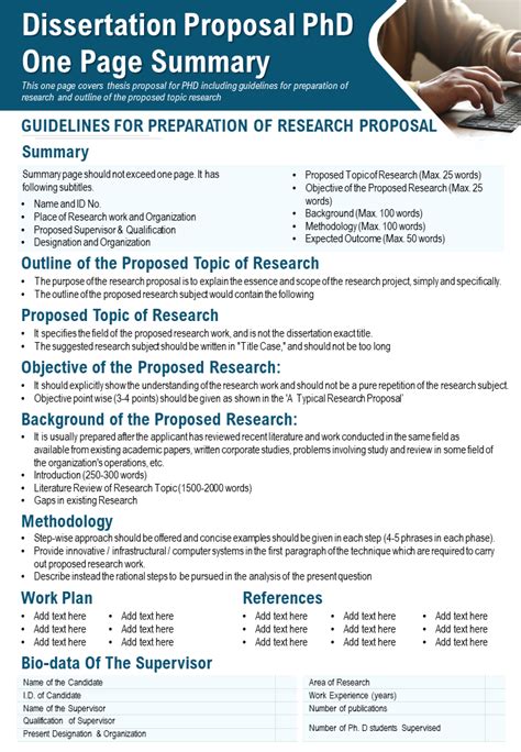 how to write a dissertation summary