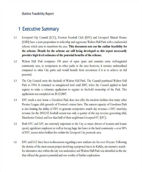 how to write a feasibility study report