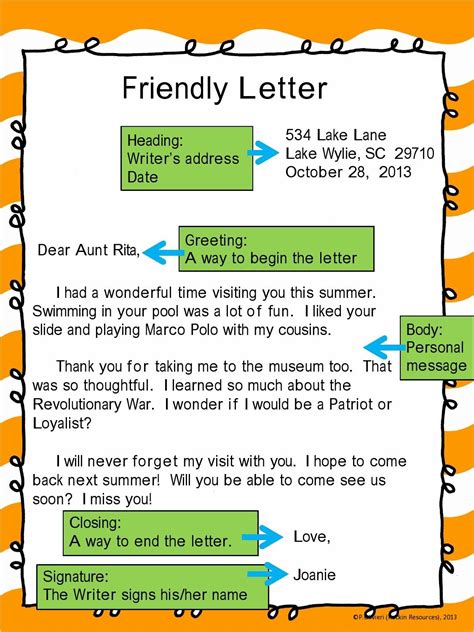 how to write a friendly letter igcse