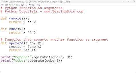 how to write a function in python with arguments