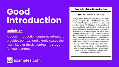 how to write a good introduction examples
