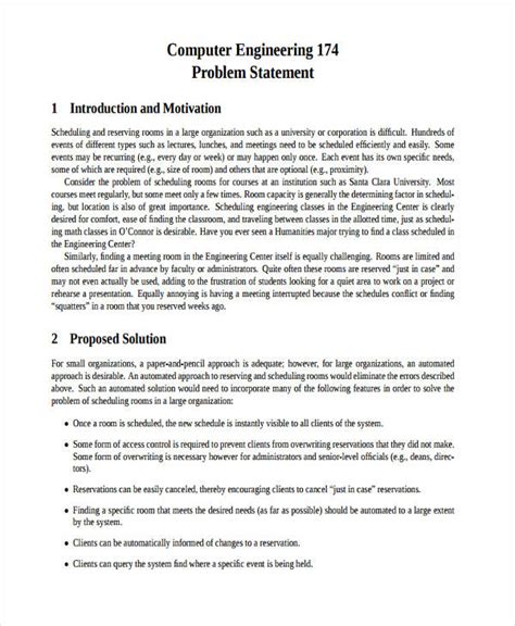 how to write a good problem statement engineering