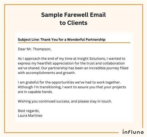 how to write a goodbye email to clients