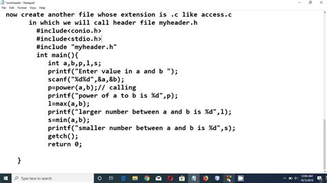 how to write a header file in c