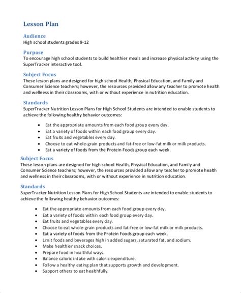how to write a lesson plan for secondary school pdf