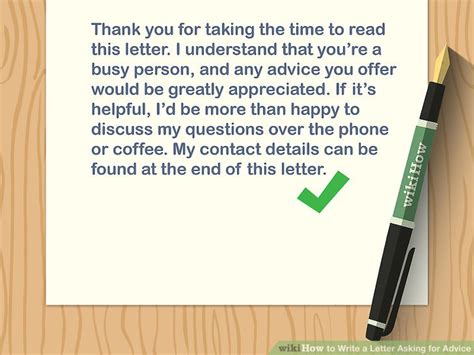 How To Write A Letter Asking For Advice