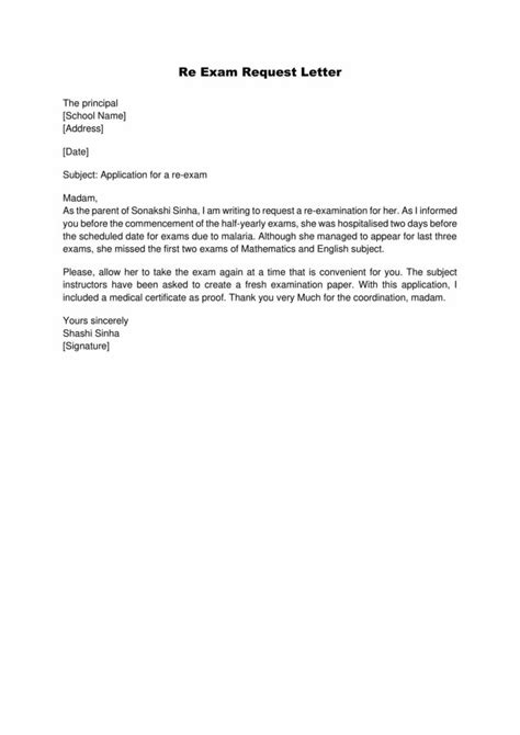 how to write a letter in exam