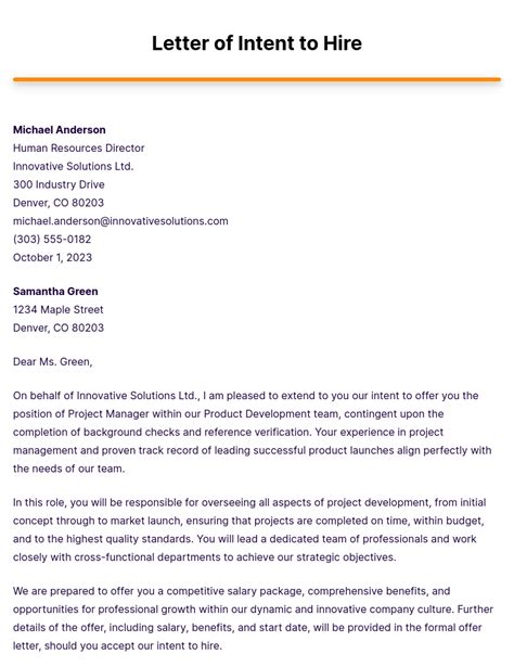 Letter of Intent for a Job Editable Template [Pack of 5] Premium