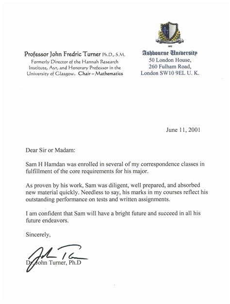 how to write a letter of recommendation for masters program from employer