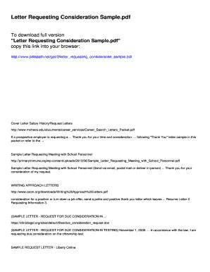how to write a letter of request for consideration pdf