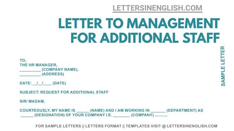 how to write a letter requesting additional staff sample