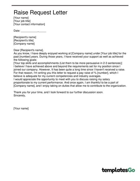How To Write A Letter Requesting Raise