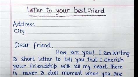 how to write a letter to a friend you love