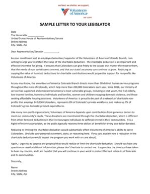 how to write a letter to a legislator