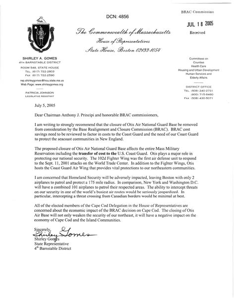 how to write a letter to a state representative