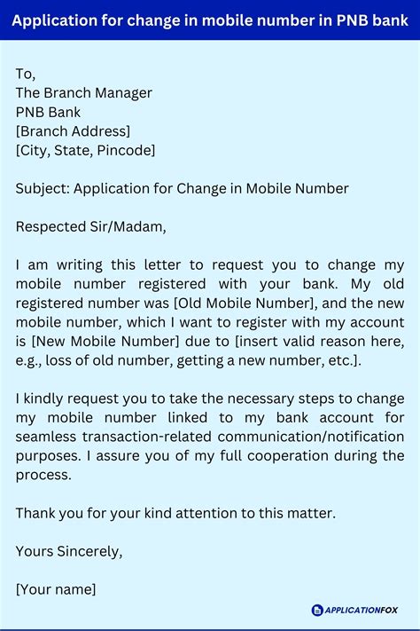 How To Write A Letter To Change The Phone Number In Bank
