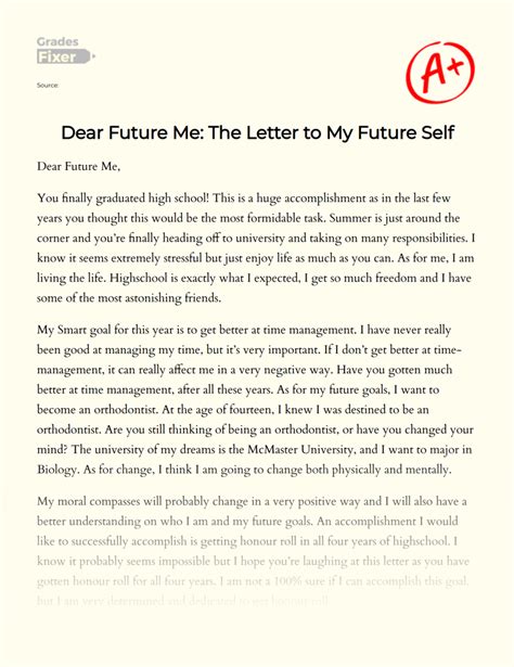 how to write a letter to my future self example