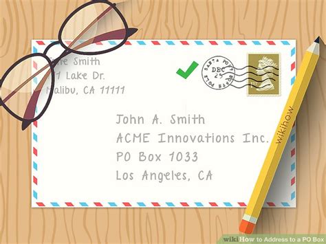 how to write a letter to someone with a po box