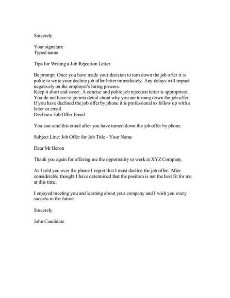 how to write a letter to turn down an interview