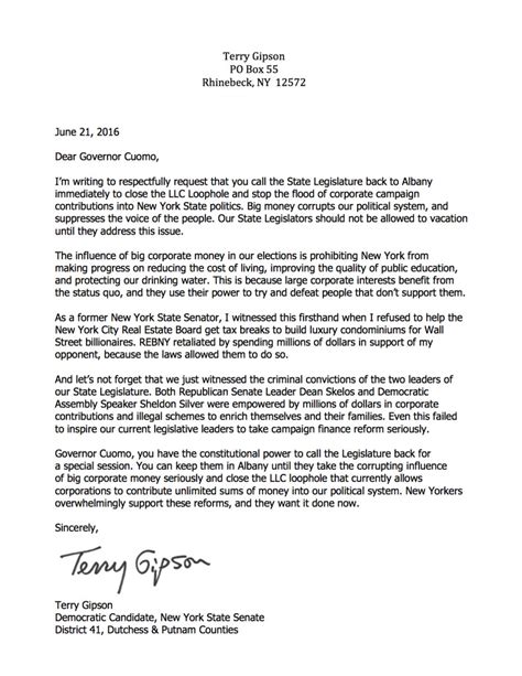 how to write a letter to your senator