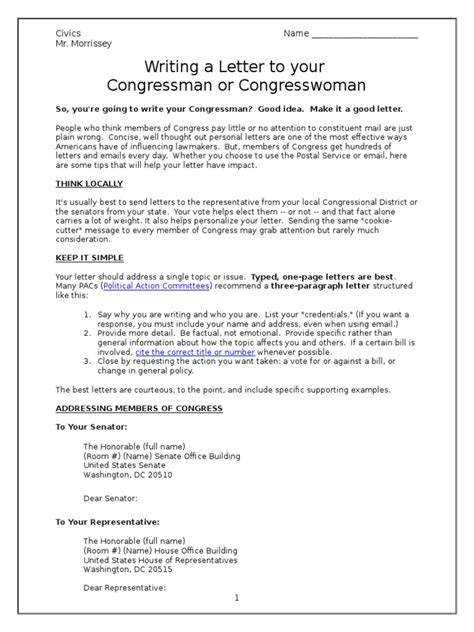 how to write a letter to your state rep