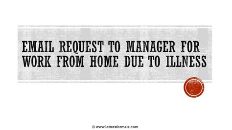 how to write a mail to manager asking for work from home