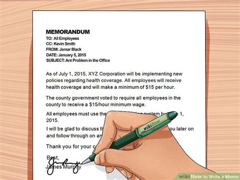 How To Write A Memo For Class