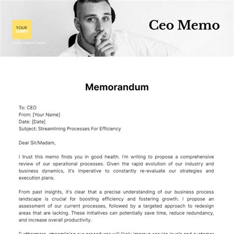 How To Write A Memo To Ceo