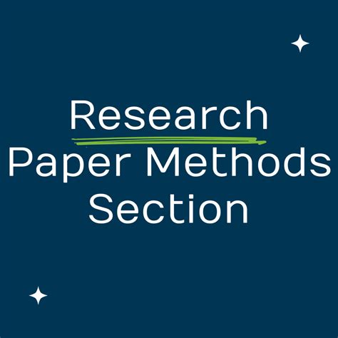 how to write a methods section for a thesis
