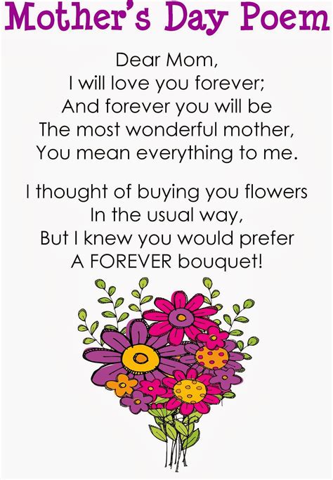 how to write a mother's day poem for kids