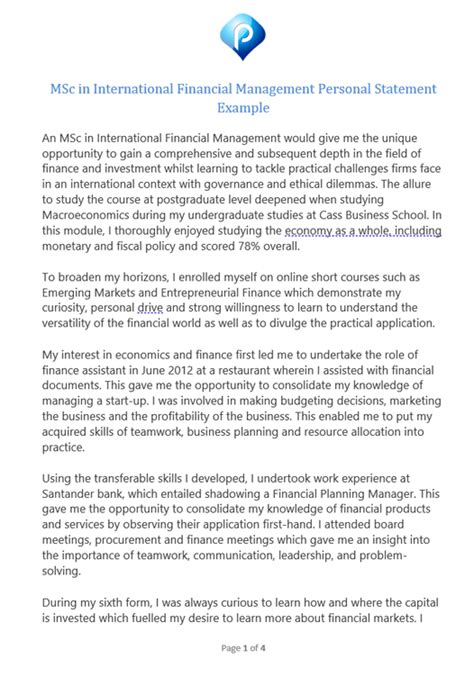 how to write a msc personal statement