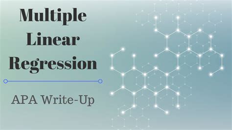 How To Write A Multiple Linear Regression Paper
