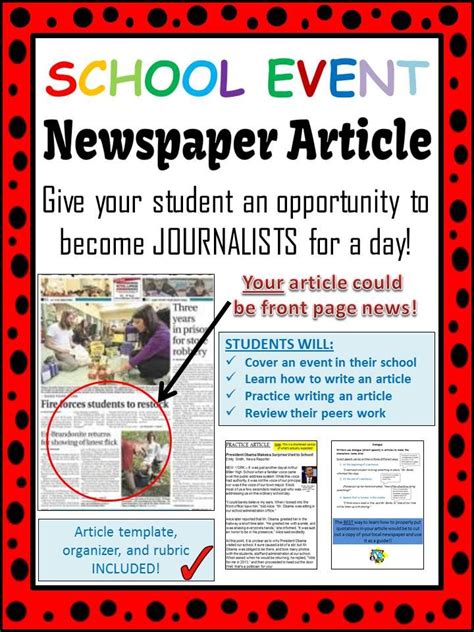 how to write a newspaper article example for students