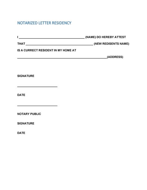 Notarized Letter Format Template Business