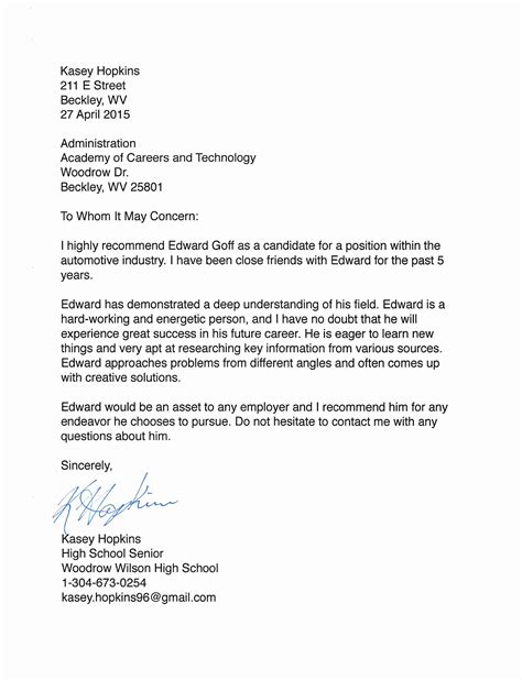 how to write a peer reference letter