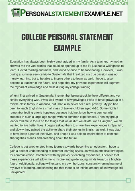 how to write a personal statement for college applications