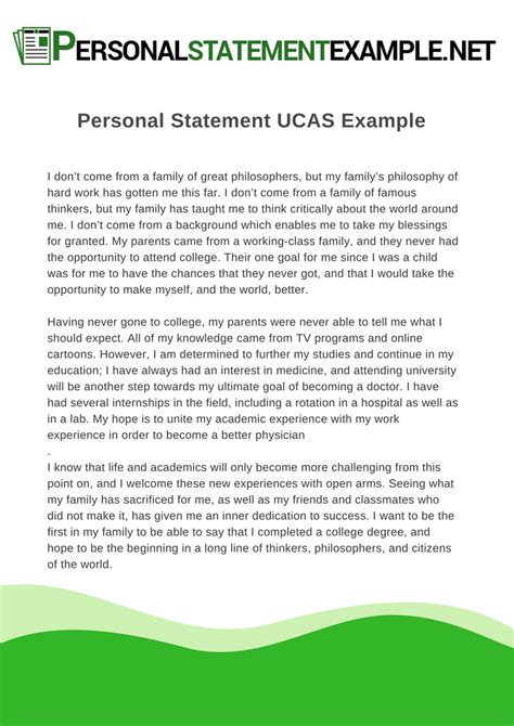 how to write a personal statement for ucas application