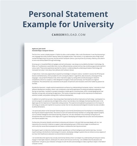 how to write a personal statement for uni application
