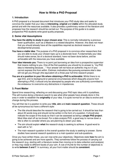 how to write a phd proposal example