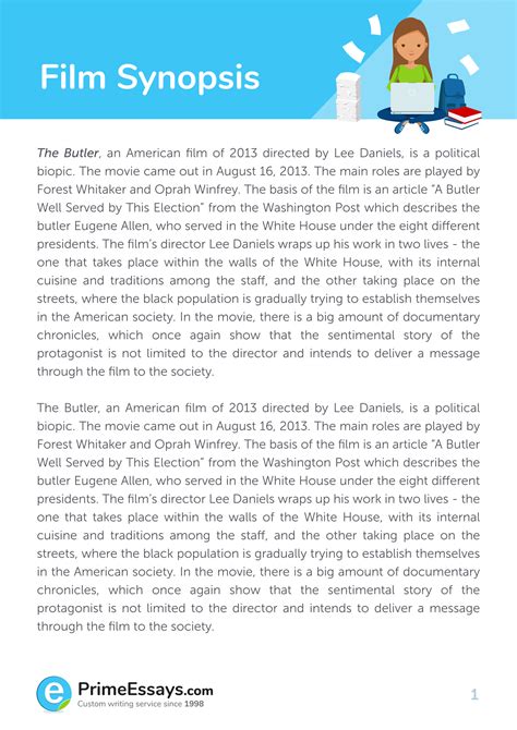 how to write a plot synopsis