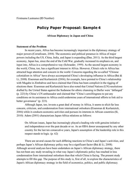 how to write a policy paper example